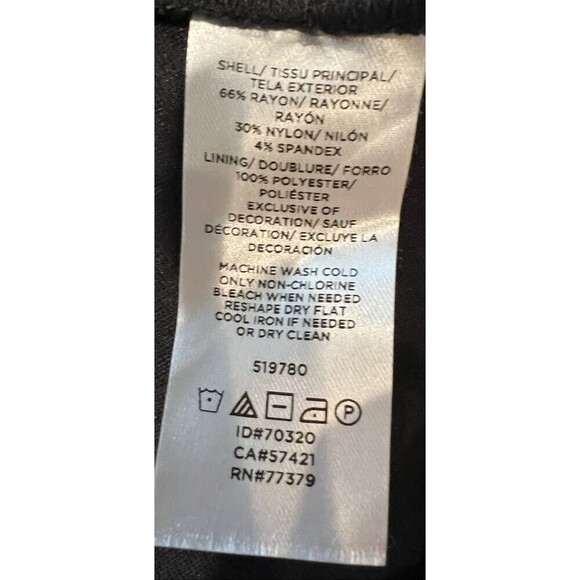 Ann Taylor Long Sleeve Black Dress Rayon Blend Size 2 Petite 2P - Picture 7 of 7